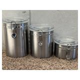 Oggi Stainless Steel Kitchen Canister Set