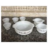 Dynaware Pyr-O-Rey Milk Glass Dish Set