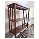 Wood Three Shelf Bookcase