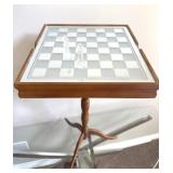 Glass Chess Table With Playing Pieces