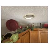 Faux Grape Vine Bottles Plates Kitchen Decor
