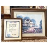 Victorian House Framed Art Print & Quote Pair