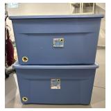 Sterilite 45 Gallon Rolling Storage Totes Pair