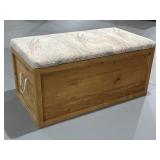 Cushion Top Cedar Storage Bench