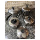 Revere Ware Copper Bottom Pots