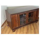 Dark Wood/Glass Media Console 48x21x26.5'
