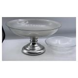 Lands End Glass Bowl w Mercury Bass Bowl