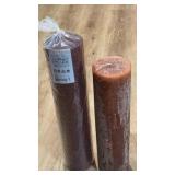 IKEA LYSTER Warm Brown & Terracotta Pillar Candles