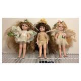 Porcelain Fairy Dolls 13"T