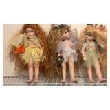 Fairy Dolls Lot of 3 13"T