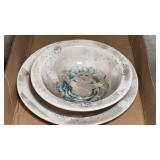 Vintage Ceramic Bowl and Plate Set