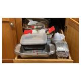 Lot of Plastic, Aluminum Foil Containers And And
