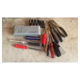 Assorted Hand Tools, Screwdrivers, & Driver Bits
