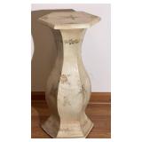 Floral Hexagonal Pedestal # 89449 11.5x26"