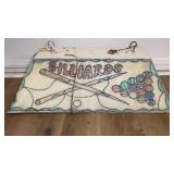 Vintage Tiffany-Style Fiberglass Pool Table Light