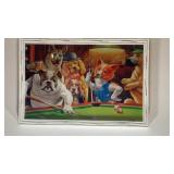 Dogs Playing Pool Billiard 'Hustler' 18x12'