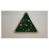 Triangle Billiard Pool Ball Wall Clock 13.7x15.2'