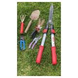 Mix a lot of gardening tools