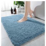 Luxury Plush Bath Mat 24x18in Blue