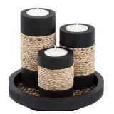 Rustic Tealight Candle Holder Set