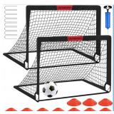 Kids Soccer Goals Backyard Set