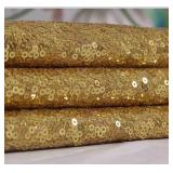 Gold Sequin Fabric Cloth 24x160