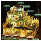 Dollhouse Miniature House Kit with Furniture