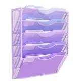 Purple 5-Tier Wall File Organizer
