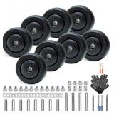 Luggage Wheels 8pc Replacement Kit