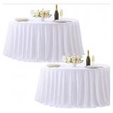 Tablecloths 2-Pack White Tulle 6ft