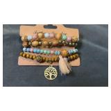 Set of 4 beaded bracelets