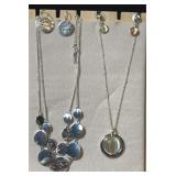 Kenneth Cole multichain necklace & earring set