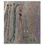 Beaded eyeglass holders
