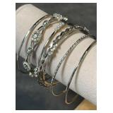 Silvertone bangles