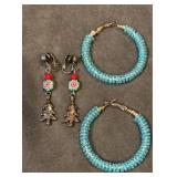 Clip on  Sarah Hunt earrings & pierced ear hoops