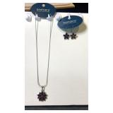 Danforth necklace & earring set. 18'