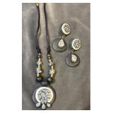 Necklace & clip on earring set,  16'