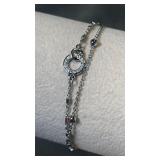 925 silver multi strand bracelet  2.4g