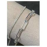 Silvertone bracelets