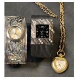 Cuff watches & watch necklace