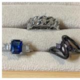 Blue stone size 6 & other size 7 rings