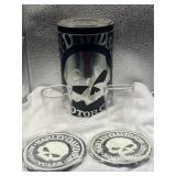 Harley Davidson Skull Shot Glass Set