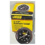 JEGS 1.5" Dia liquid-filled Fuel Pressure Gauge