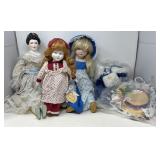Porcelain Doll & Accessory Group