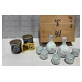 Japanese Sake Set With Wood Presentation Box