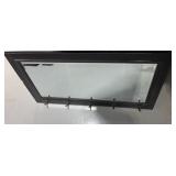 Framed Wall Mirror with Five Hooks