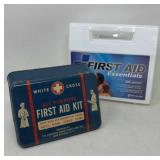 Vintage First Aid Tin and new First aid kit