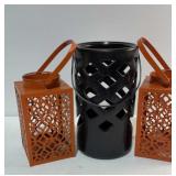 Metal Lantern Trio