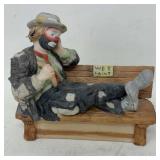 Clown on Bench "Wet Paint"
