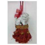 Porcelain Foo Dog 7" Tassel Ornament